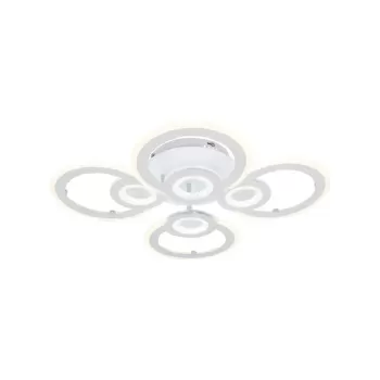 Lustra LED cu telecomanda KADE 72W, 4 Cercuri, lumina Rece/Calda/Neutra, Dimabila, Alb