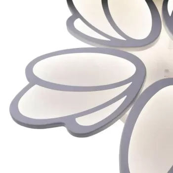 Lustra LED cu telecomanda TULIP 73W, 5 Petale, lumina Rece/Calda/Neutra, Dimabila, Alb