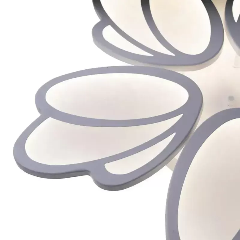 Lustra LED cu telecomanda TULIP 73W, 5 Petale, lumina Rece/Calda/Neutra, Dimabila, Alb