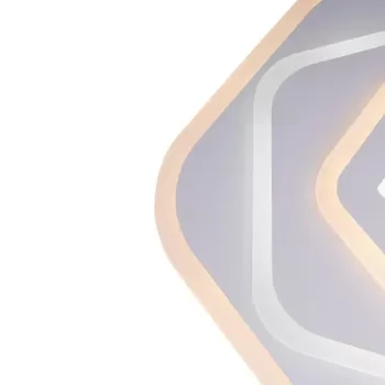 Lustra LED cu telecomanda PENTAGON 59W, lumina Rece/Calda/Neutra, Alb