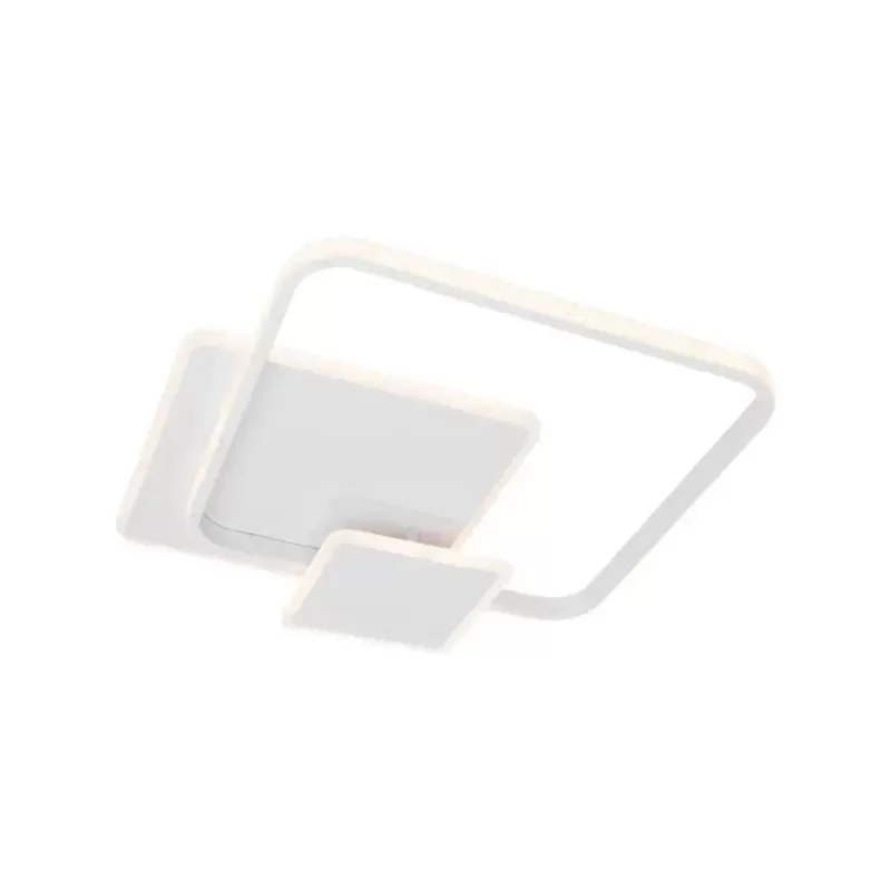 Lustra LED cu telecomanda ANEMONA 75W, 3 Patrate, lumina Rece/Calda/Neutra, Dimabila, Alb
