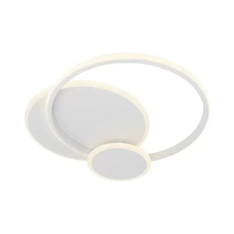 Lustra LED cu telecomanda SILVIAN, 58W, 3 Cercuri, lumina Rece/Calda/Neutra, Dimabila, Alb