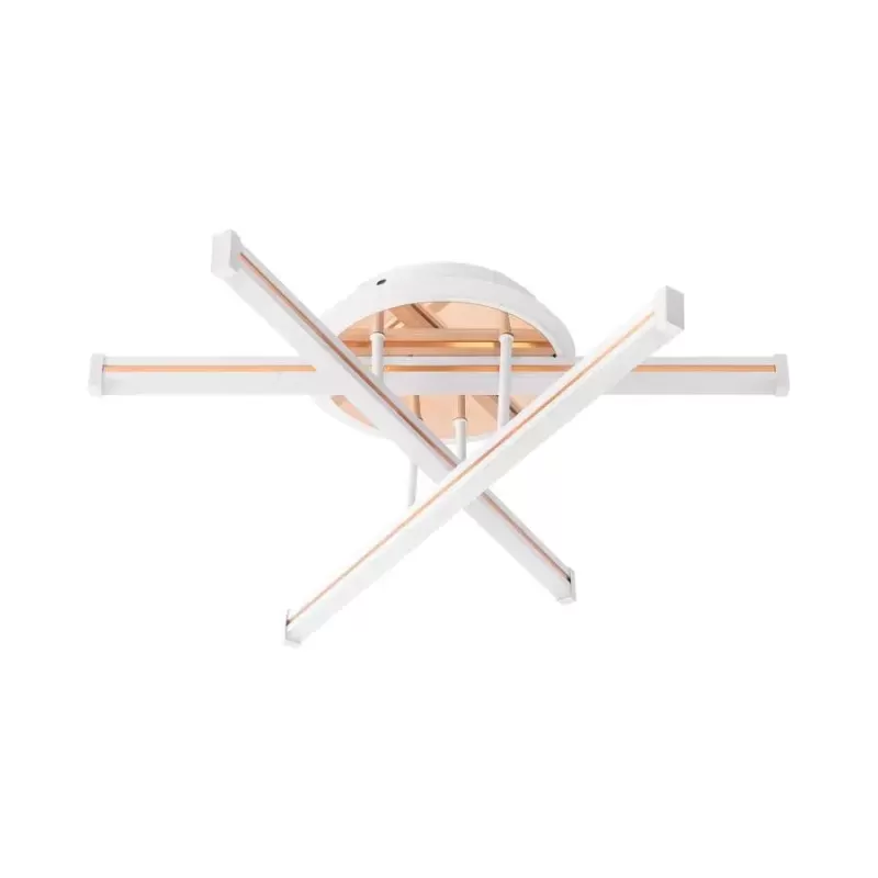 Lustra LED cu telecomanda TAMARA 96W, 3 Elemente, Liniara, lumina Rece/Calda/Neutra, Dimabila, Auriu Alb