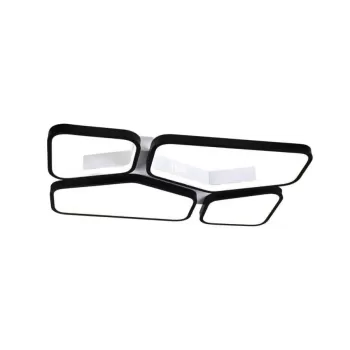 Lustra LED cu telecomanda USAGHI 120W, lumina Rece/Calda/Neutra, Dimabila, Negru