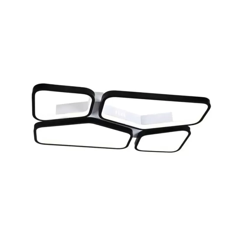 Lustra LED cu telecomanda USAGHI 120W, lumina Rece/Calda/Neutra, Dimabila, Negru