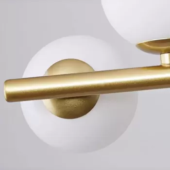 Lustra cu bec moderna LOFT Pavilion, 7x G9, Auriu, Metal, Inaltime Reglabila