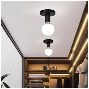 Lustra Niko, 1 x E27, Negru