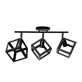 Lustra FORMA CUB -STRUKTUR Trio, 3xE27, Negru, Metal