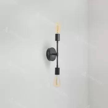 Lustra Sindi, 2 x E27, Metal, Negru