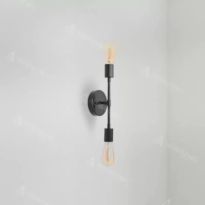 Lustra Sindi, 2 x E27, Metal, Negru