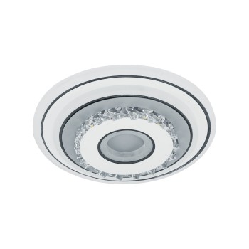 Lustra LED cu cristal MITA 28W, Diametru 20cm, Rotunda, lumina Rece/Calda/Neutra, Alb