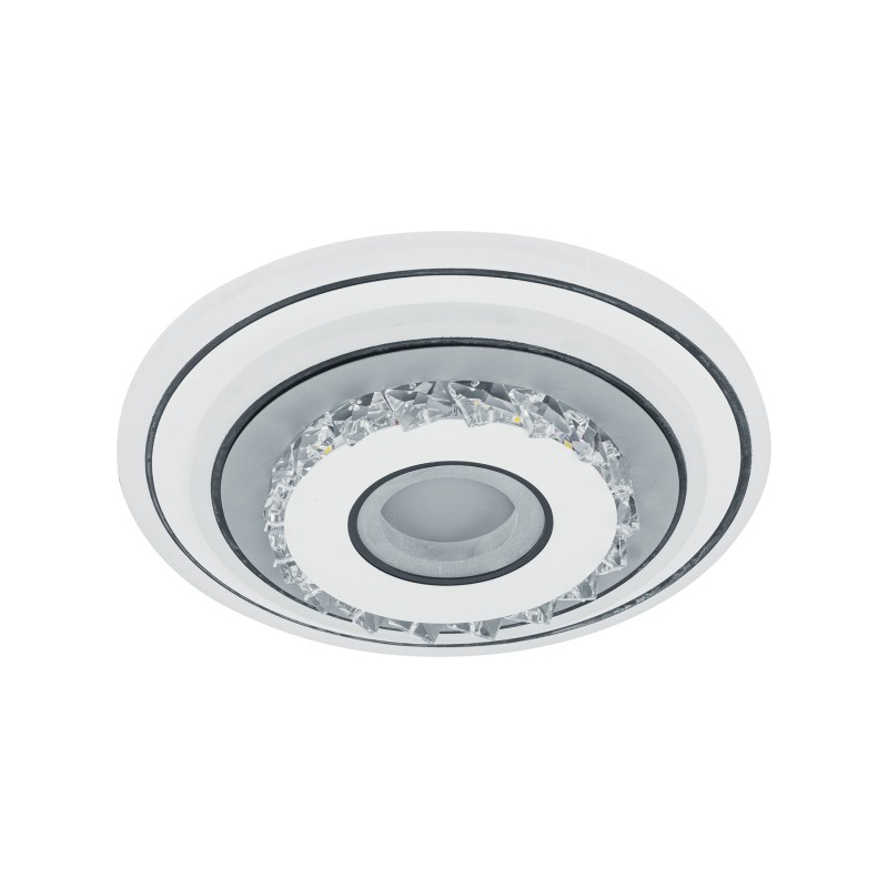 Lustra LED cu cristal MITA 28W, Diametru 20cm, Rotunda, lumina Rece/Calda/Neutra, Alb
