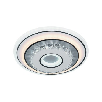 Lustra LED cu cristal MITA 28W, Diametru 20cm, Rotunda, lumina Rece/Calda/Neutra, Alb