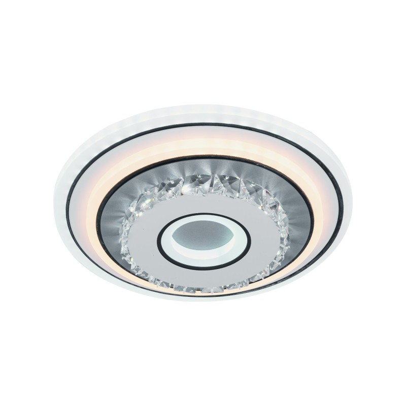 Lustra LED cu cristal MITA 28W, Diametru 20cm, Rotunda, lumina Rece/Calda/Neutra, Alb