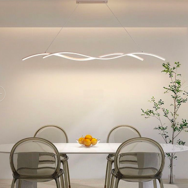 Lustra LED cu telecomanda STUDIO JELENA, 35W, lumina Rece/Calda/Neutra, Dimabila, Alb