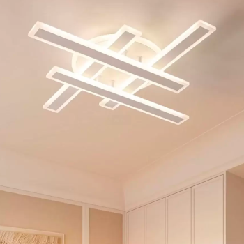 Lustra LED cu telecomanda SHAWN 85W, Liniara, lumina Rece/Calda/Neutra, Dimabila, Alb