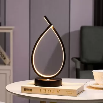 Veioza LED Genesis, 10W, Lumina Rece/Calda/Neutra, Metal si Acril, Negru