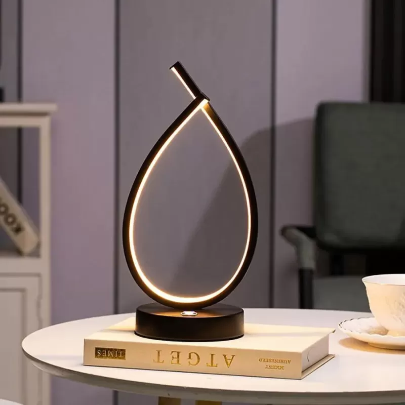 Veioza LED Genesis, 10W, Lumina Rece/Calda/Neutra, Metal si Acril, Negru