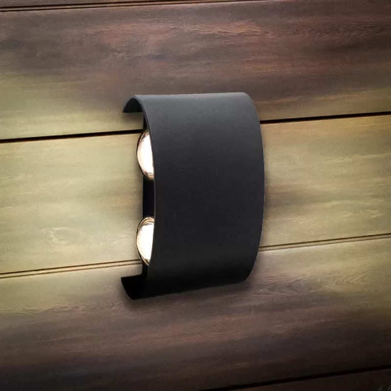 Fantas Aplica LED de Exterior si Interior, 4 Surse x 1W, IP65, Metalic, Negru, 3000K