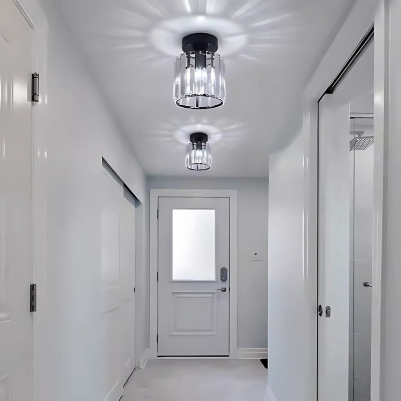 Lustra Georgiana 1x E27 Negru