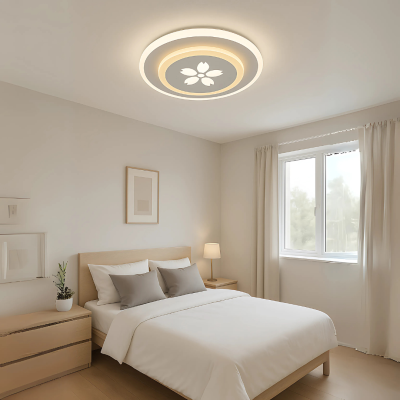 Lustra LED GUARELLA, 30W, Rotunda, lumina Rece/Calda/Neutra, Alb