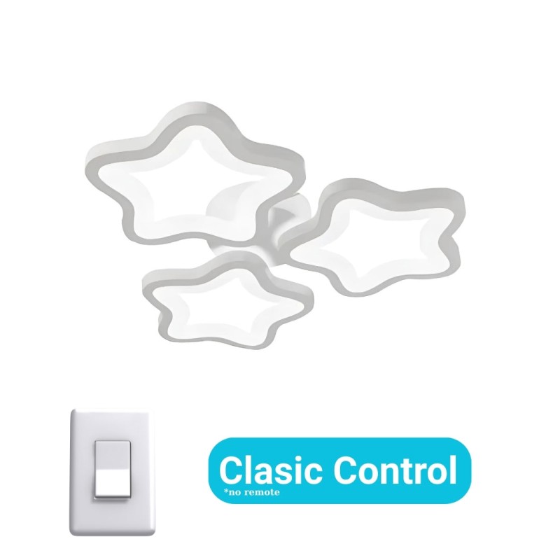 Lustra LED STELARIUM 22W, 3 Stelute, lumina Rece, Alb