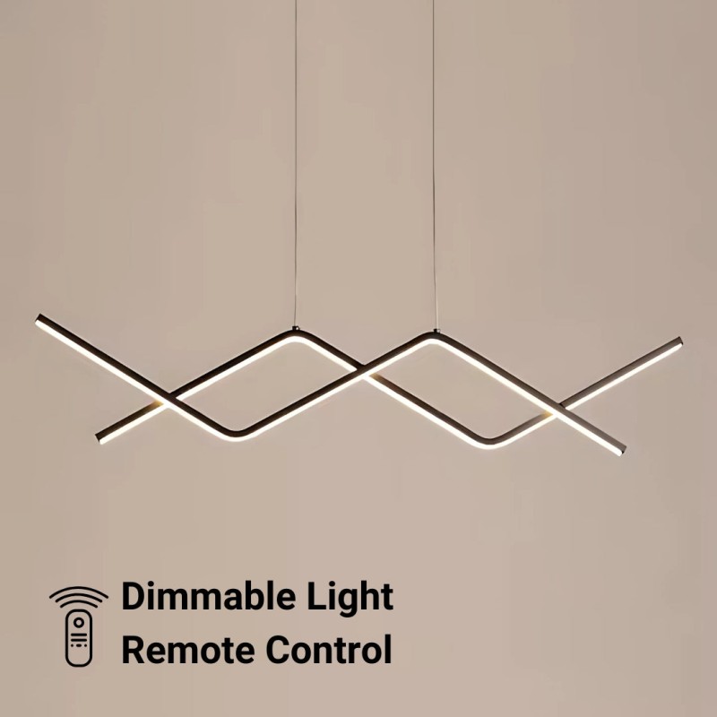 Lustra LED suspendata cu telecomanda NANCY 72W, lumina Rece/Calda/Neutra, Dimabila, Negru, Inaltime Reglabila