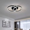 Lustra LED cu telecomanda RIGA LILITH 55W, 2 Cercuri, lumina Rece/Calda/Neutra, Dimabila, Negru