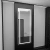 Oglinda LED Rectangulara, 60x150cm, Alessia Senzor Radar Marcello, Sistem Dezaburire, Ceas & Termometru, Dimabila, Dressing Couture