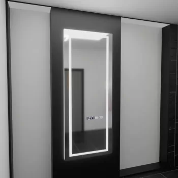 Oglinda LED Rectangulara, 60x150cm, Alessia Senzor Radar Marcello, Sistem Dezaburire, Ceas & Termometru, Dimabila, Dressing Couture