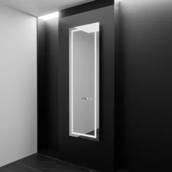 Oglinda LED Rectangulara, 45x140cm, Giulia Senzor Radar Marcello, Sistem Dezaburire, Ceas & Termometru, Dimabila, Dressing Couture