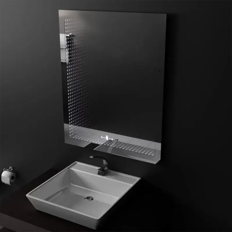 Oglinda LED Rectangulara, 60x80cm, Morrin Senzor MotionGlow Marcello, Efect 3D