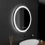 Oglinda LED Senzor MotionGlow Circollo Sistem Dezaburire Termometru si Ceas Rotunda Diametru 60 cm Lumina Rece/Calda/Neutra Dimabila Colectia Marcello Funghi
