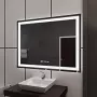 Oglinda LED Rectangulara, 100x75cm, Verite MotionGlow Marcello, Sistem Dezaburire, Ceas & Termometru, Dimabila