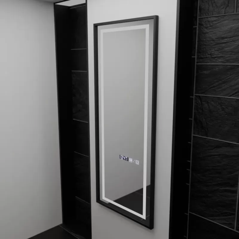 Oglinda LED Rectangula, 60x150cm, Bianca Senzor Radar Marcello, Sistem Dezaburire, Ceas & Termometru, Dimabila, Dressing Couture
