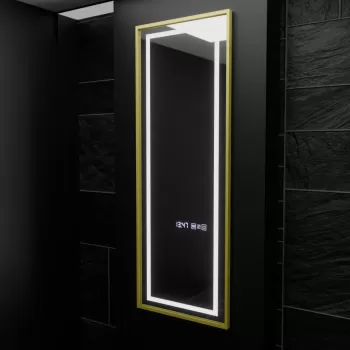 Oglinda LED Rectangulara, 45x140cm, Elena Senzor Radar Marcello, Sistem Dezaburire, Ceas & Termometru, Dimabila, Dressing Couture