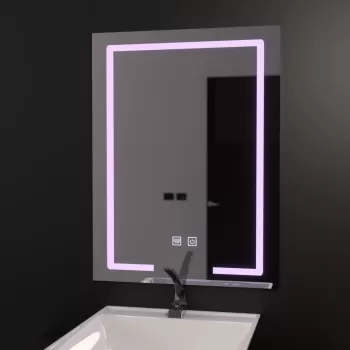 Oglinda LED Rectangulara 60x80cm, Touch Vesta, Sistem Dezaburire, Dimabila