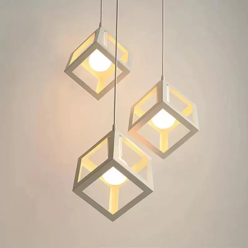 Lustra Forma Cub, STRUKTUR Cluster, 3xE27, Alb, Metal