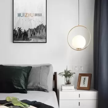 Lustra LOFT Terrace, 1x E27, Alb Auriu, Metal, Inaltime Reglabila