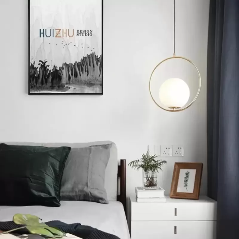 Lustra LOFT Terrace, 1x E27, Alb Auriu, Metal, Inaltime Reglabila