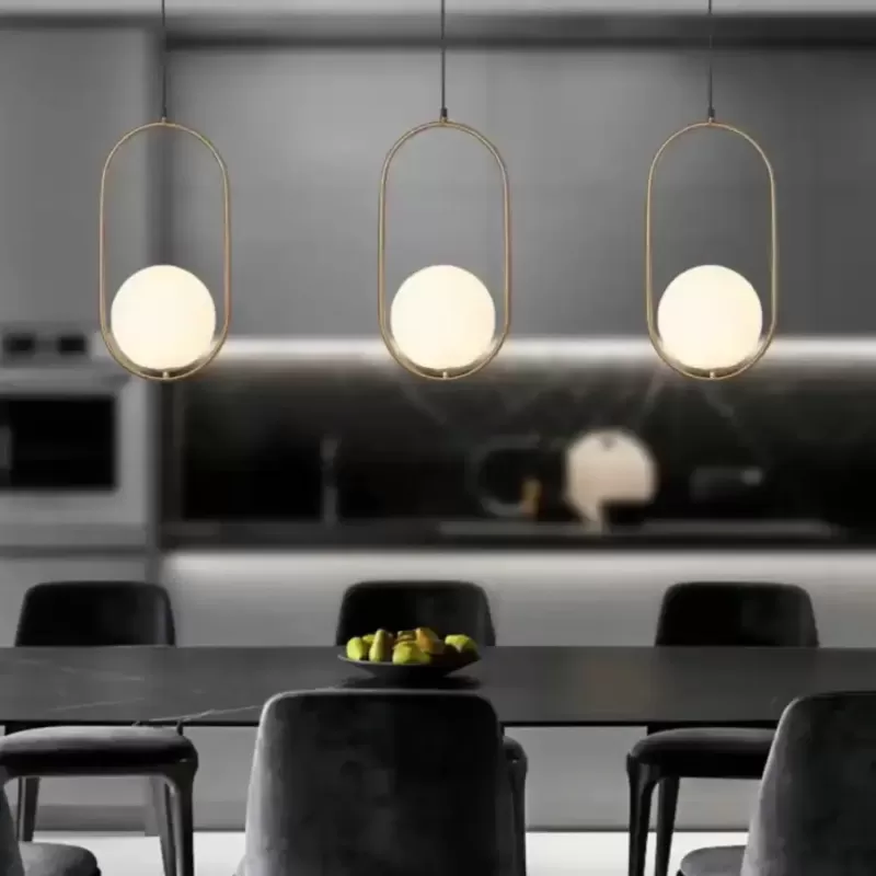 Lustra LOFT Gallery Modern, 1x E27, Alb Auriu, Metal, Inaltime Reglabila