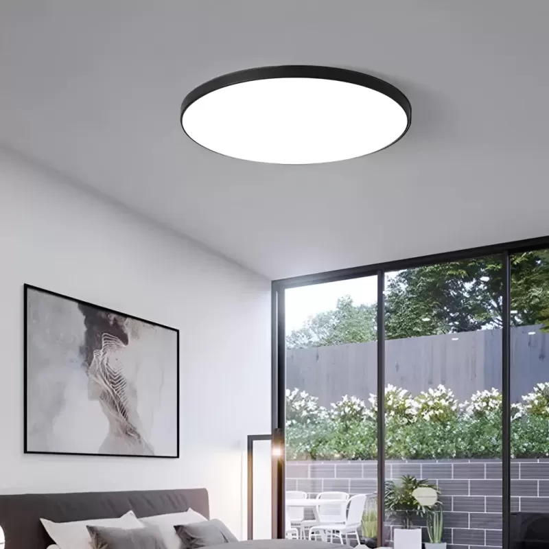 Plafoniera LED SOLIS 37cm 32W Lumina Neutra Negru