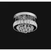 Lustra LED cu cristal ABEL 22W, Diametru 25cm, lumina Rece/Calda/Neutra , Crom Lucios