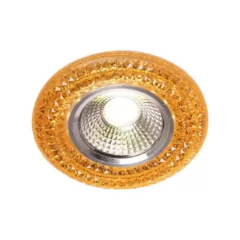 Spot LED Incastrabil, 3W, Sticla, Auriu