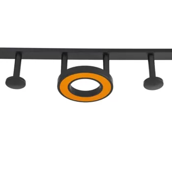 Suport Prosop si Accesorii Baie Negru Portocaliu GJ619