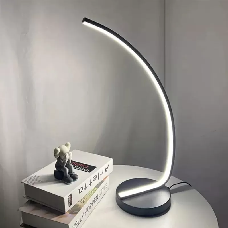 Veioza LED Nemesis, 10W, Lumina Rece/Calda/Neutra, Metal si Acril, Negru