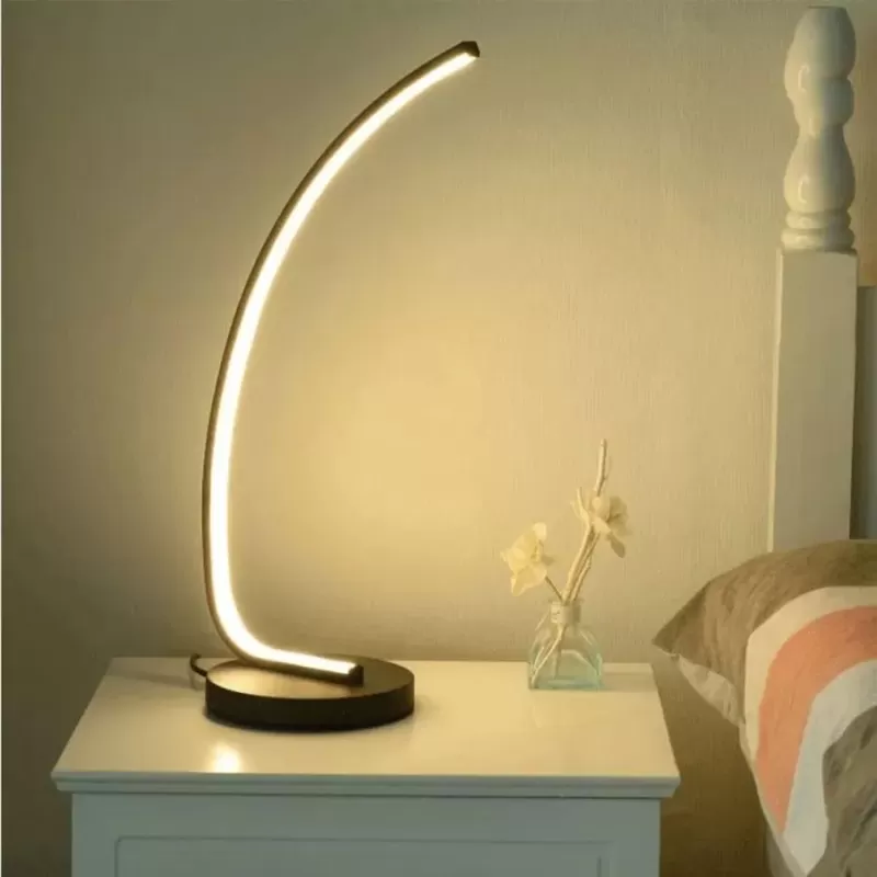 Veioza LED Nemesis, 10W, Lumina Rece/Calda/Neutra, Metal si Acril, Negru