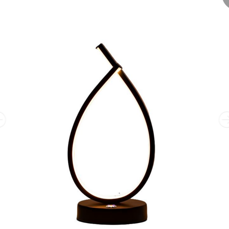 Veioza LED Genesis, 10W, Lumina Rece/Calda/Neutra, Metal si Acril, Negru