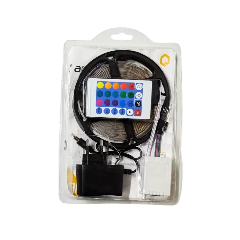 Kit Banda LED 2835 cu telecomanda, RGB, 10W/m, 5m, IP44