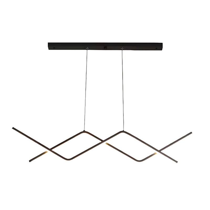 Lustra LED suspendata cu telecomanda NANCY 72W, lumina Rece/Calda/Neutra, Dimabila, Negru, Inaltime Reglabila